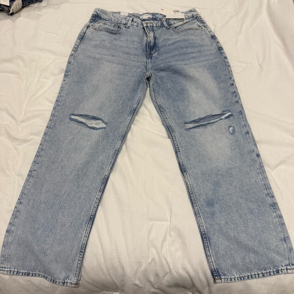 Women’s Light Blue Distressed Jeans